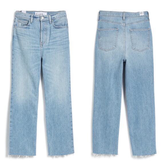 NWOT FRANK & EILEEN MONAGHAN Mom Jean Size 26 Blue Denim High Waist Straight Leg